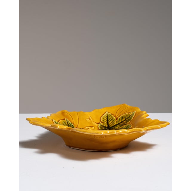 Ceramic 1960s France Gold Ceramic Leaf Dish For Sale - Image 7 of 15