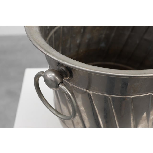 Art Deco Metal Ice Bucket with Ring Handles, France, 1920s For Sale - Image 6 of 10