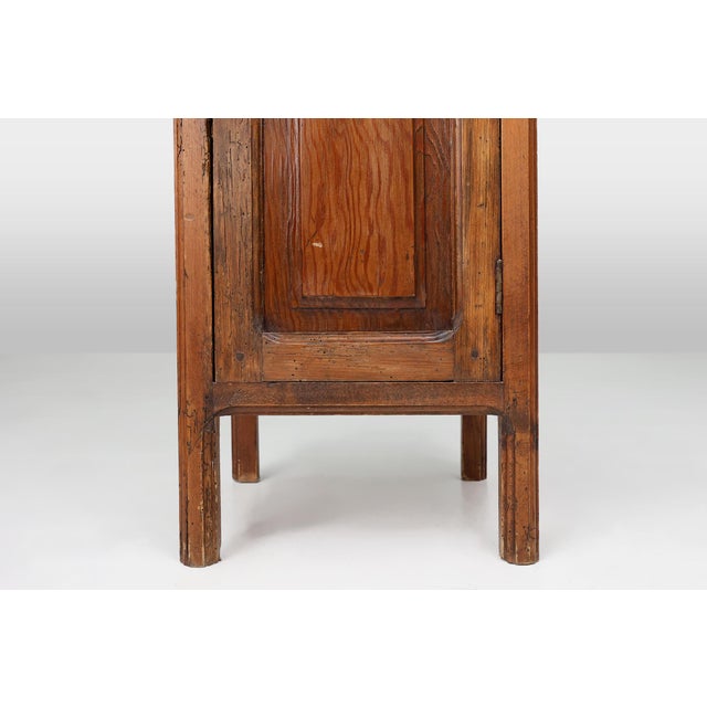 Brown Antique French Nightstand in Pine Wood, 19th Century For Sale - Image 8 of 11