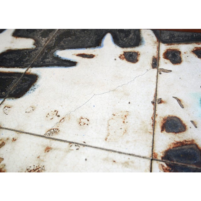 Danish Modern Rosewood Coffee Table With Abstract Tile Top For Sale - Image 4 of 7