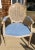 Blue Set of 6 Custom Italian Cane Back Chairs in Light Blue For Sale - Image 8 of 15