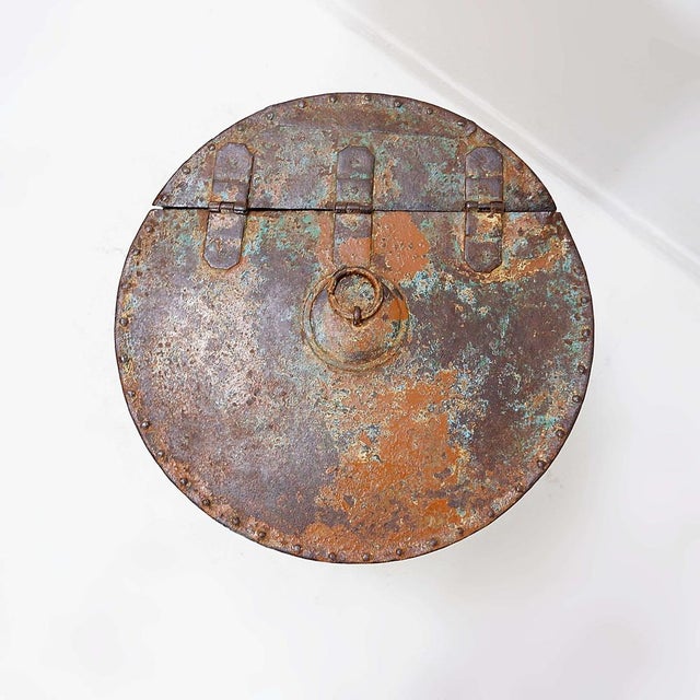 Industrial Vintage Metal Barrel, 1960s For Sale - Image 3 of 17