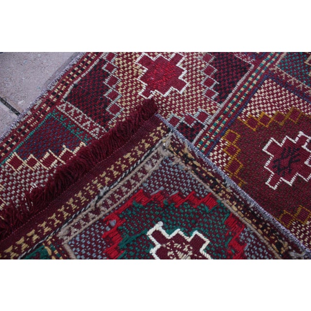 1970s Tribal Burgundy Cecim Kilim Rug For Sale - Image 12 of 13