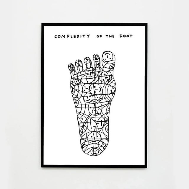 Contemporary David Shrigley, Complexity of the Foot, 2020, Lithograph Poster, Framed For Sale - Image 3 of 3