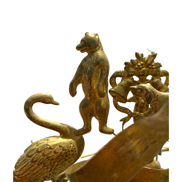 Mid 20th Century Large Dresden Petites Choses Brass All-Season Holidays Brass Wreath (Christmas, Halloween, Thanksgiving, Etc.) For Sale In San Francisco - Image 6 of 10