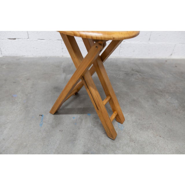 Folding Stool in Pine by Roger Tallon, 1960 For Sale - Image 8 of 15