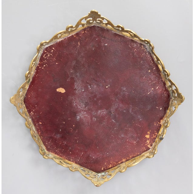 Antique French Gilt Ormolu Octagonal Mirror Plateau Tray For Sale In Houston - Image 6 of 7