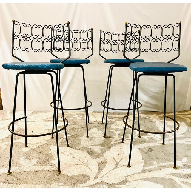 Vintage Wrought Iron Outdoor Patio Chairs For Sale - Image 12 of 12