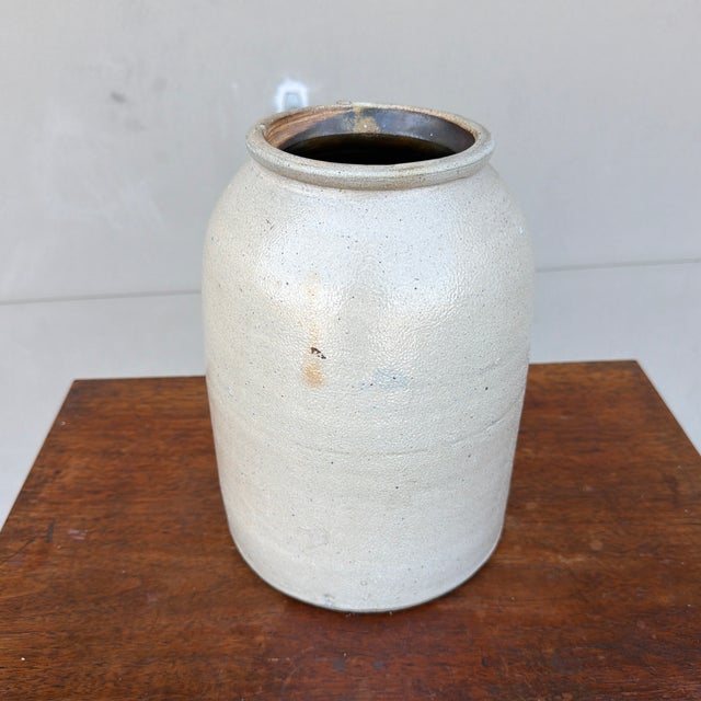 Antique American Salt Glazed Stoneware Crock, Circa 1860–1880 For Sale - Image 9 of 9
