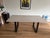 West Elm Tompkins 74-Inch Dining Table - Winter Wood / Steel For Sale In Los Angeles - Image 6 of 9