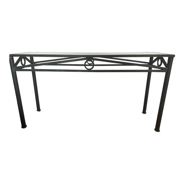 Vintage Verdigris Sofa Table For Sale