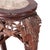 Wood Antique Chinese Carved Bamboo Form Hardwood Marble Top Table C1920 For Sale - Image 7 of 9