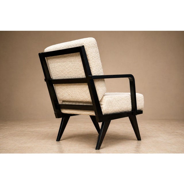 Brazilian Modern Armchair in Hardwood and Bouclé, Unknown, Brazil, 1960s For Sale - Image 17 of 18