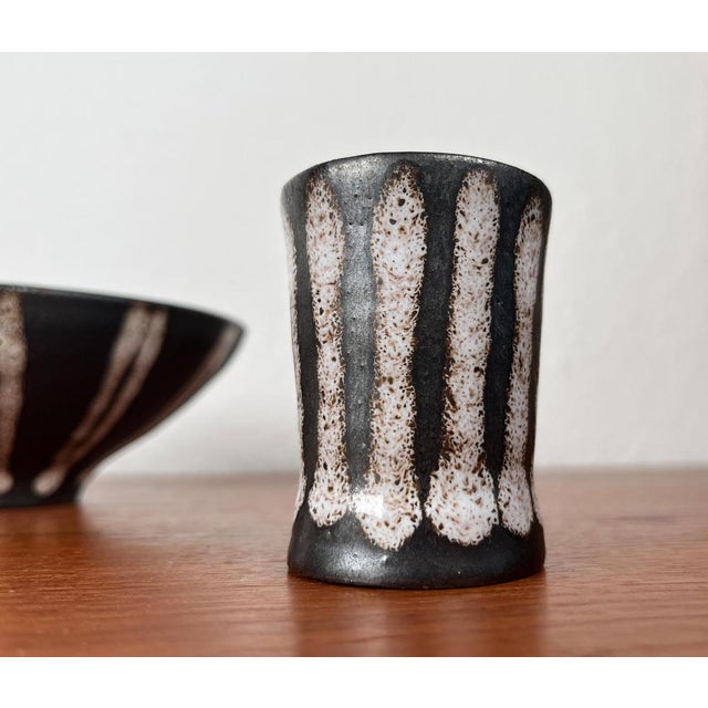 Ceramic Mid-Century Modern German Studio Pottery Bowl with Jug and Small Mug by Monika Maetzel, 1960s, Set of 3 For Sale - Image 7 of 18