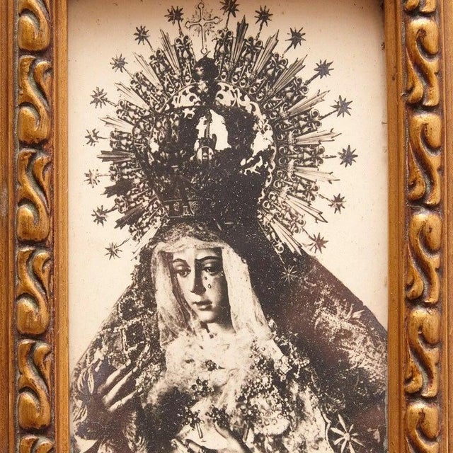 Unknown, Virgin, 1950, Paper, Framed For Sale - Image 6 of 10