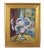 Vintage Colorful Bouquet of Flowers Oil Painting Including the Antiqued Gold Wood Frame For Sale In Los Angeles - Image 6 of 6