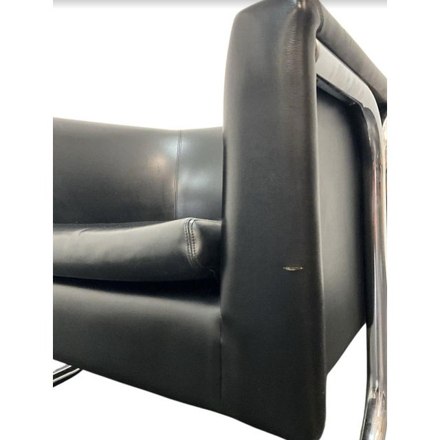 Bauhaus Art Deco Lounge Chairs in Vinyl Leather, 1940s, Set of 2 For Sale - Image 13 of 18