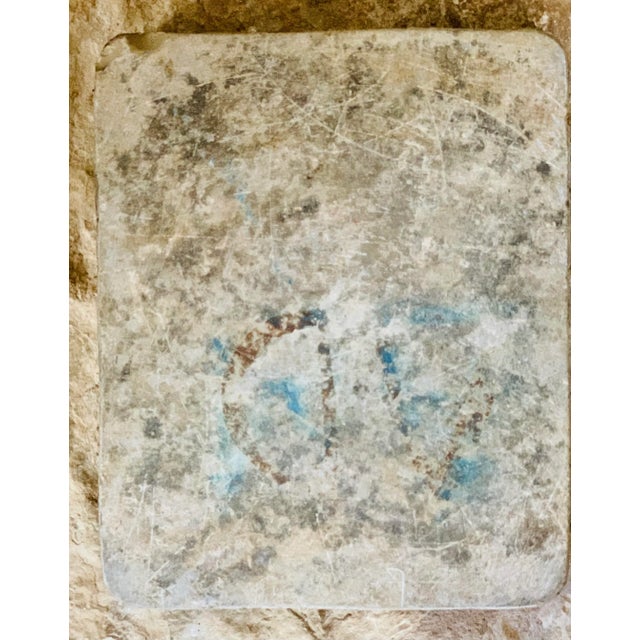 Stone Early 19th Century Antique Belgium Lithographic Limestone Printing Block for a Brasserie in Anderlecht-Bruxelles For Sale - Image 7 of 12