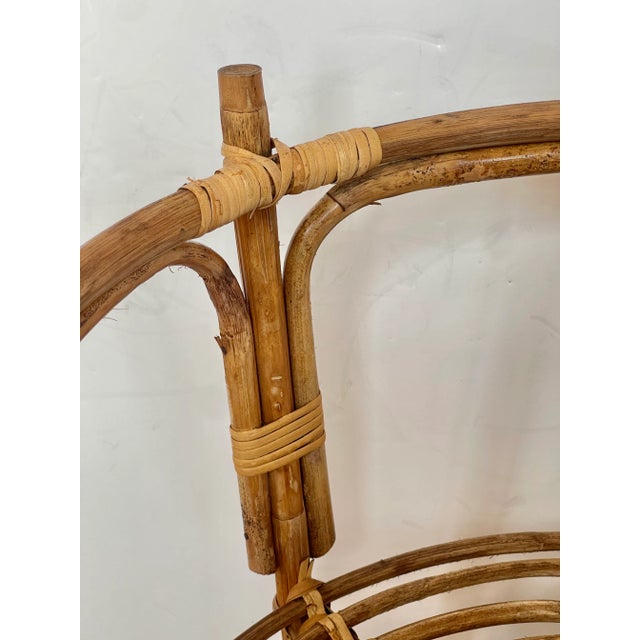 Vintage Rattan Tray Tables, Glass Insert, a-Pair For Sale - Image 13 of 14