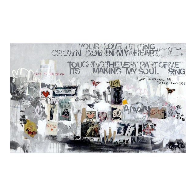 Subway Sonnet #140 - Large Mixed Media Abstract Expressionism Painting Original Artwork by Susan Washington For Sale