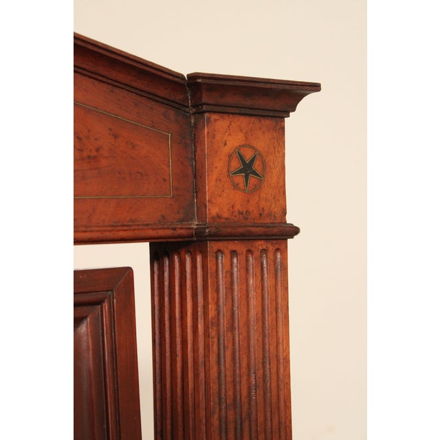 Wood Antique 19th Century Empire Style Mahogany Cheval Mirror On Brass Paw Feet For Sale - Image 7 of 12