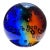 Large 10 Lbs. Studio Art Glass Sphere Controlled Bubble Orb Murano Style Decor Rainbow Paper Weight For Sale