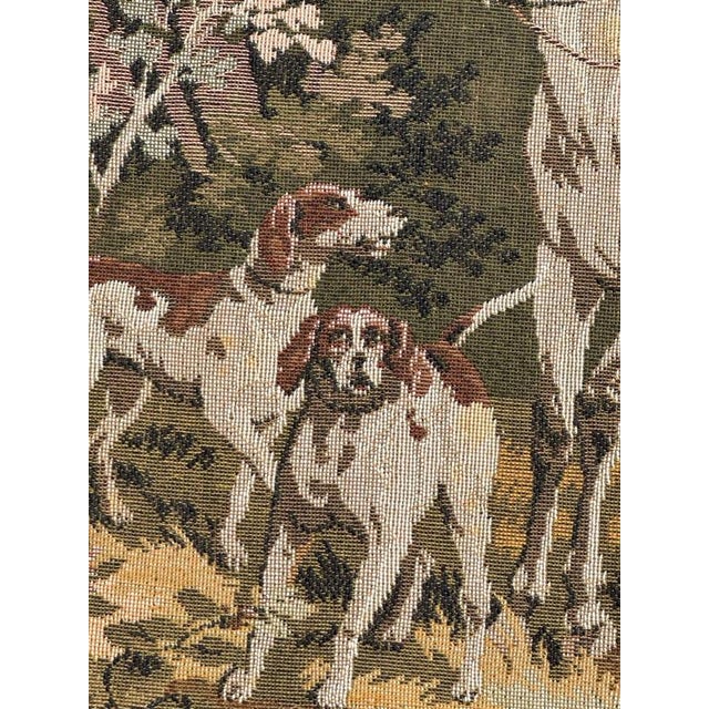 Vintage French Aubusson Jacquard Tapestry, 1980s For Sale - Image 6 of 13
