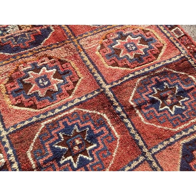 Vintage Hand Knotted Turkish Area X For Sale - Image 4 of 6