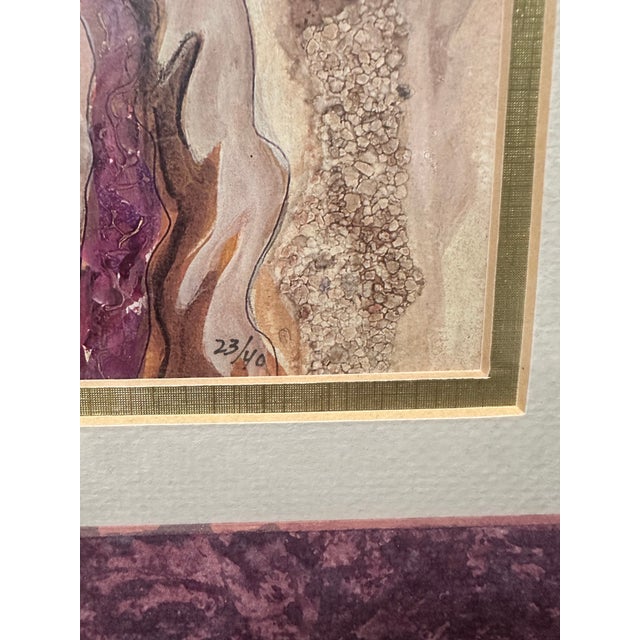 1990s 1990s Linda Denison Signed & Numbered Original Artwork 23/40 – Ornate Framed Wall Art – 23.5” X 18.5” For Sale - Image 5 of 11