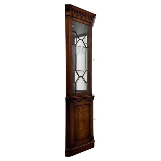 2000 - 2009 Antique English Mahogany Glazed Display Cabinet, 1900s For Sale - Image 5 of 11