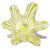 Mid 20th Century Vintage Murano Venini Bianconi Yellow White Filigrana Ribbons Italian Art Glass Decorative Fazzoletto Vase For Sale - Image 5 of 6