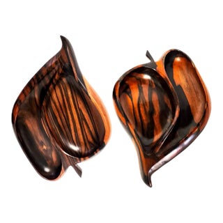 1960s Kamagong Wood Bowls in the Style of Arthur Umanoff, Set of 2 For Sale