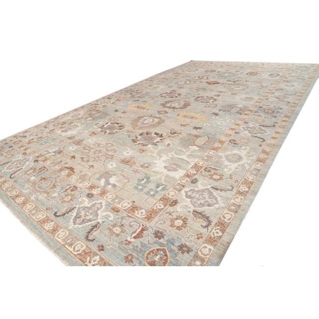 Tan 21st Century Contemporary Sultanabad Rug 13 X 23 For Sale - Image 8 of 13