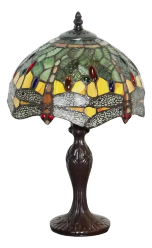 Vintage Tiffany Style Dragonfly Table Lamp
