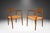 Brown Mid Century Niels Moller Teak Dining Chairs 2 Arm 4 Side #64 #79 For Sale - Image 8 of 16