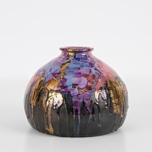 Mid-Century Polychrome Enameled Ceramic Vase by Claudio Pulli, 1970s For Sale - Image 11 of 15