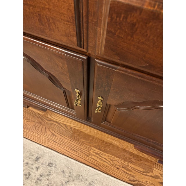 1990s Keller Furniture Chippendale-Style Buffet Cabinet/Sideboard | Solid Wood Cherry Finish For Sale In New York - Image 6 of 10