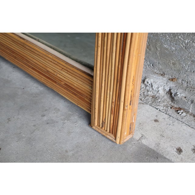 Pencil Reed Mirror Attributed to Gabriella Crespi, 1980s For Sale - Image 15 of 15