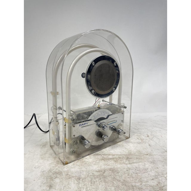 Radio Design in Acrylic Glass and Neon, 1980s For Sale - Image 4 of 18