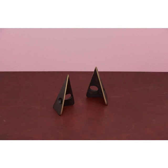 Bookends in a Patina and Polish Brass Mix by Carl Auböck, 2017, Set of 2 For Sale - Image 13 of 14