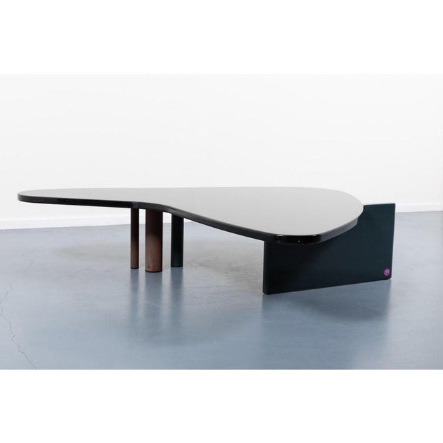 Free form unique Postmodern sculptural coffee table designed by Maurizio Salvato in 1980’s and produced by Saporiti...