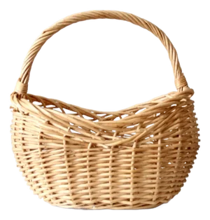 Vintage Wicker Harvest Basket