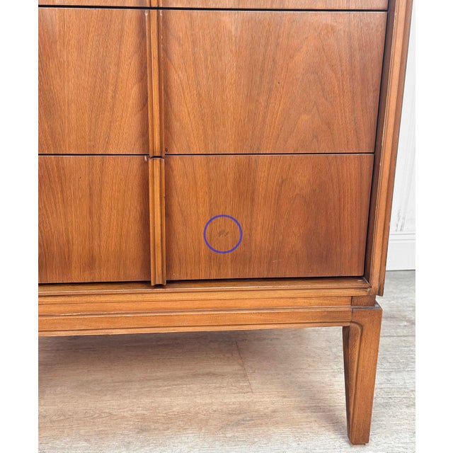 Mid-Century Modern Walnut Chest of Drawers Dresser Credenza by Basic-Witz For Sale - Image 13 of 13