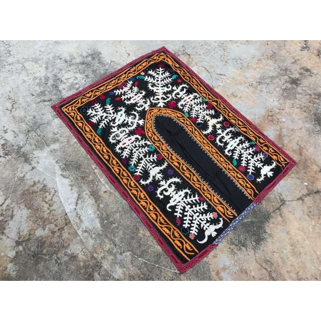 Vintage Black & White Suzani Fabric For Sale - Image 4 of 6