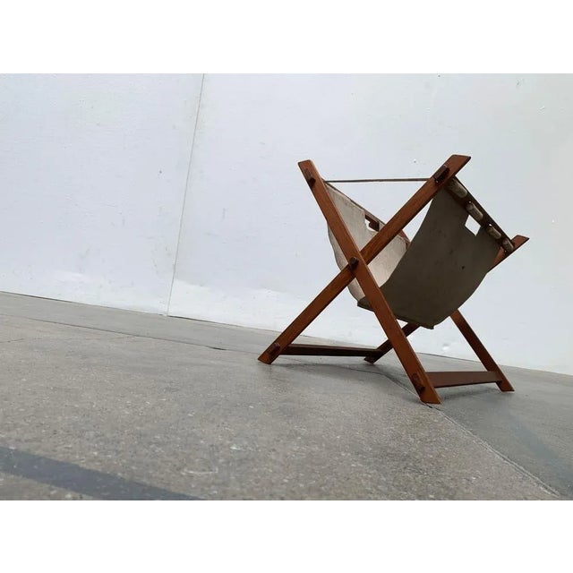 Mid-Century Foldable Magazine Holder in Teak, 1960s For Sale - Image 5 of 18