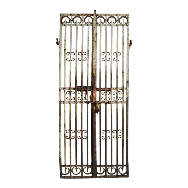 Vintage Tall Iron Gates For Sale