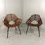 Wood Rattan Easy Chairs attributed to Rohé Noordwolde Netherlands 1960s, Set of 2 For Sale - Image 7 of 18