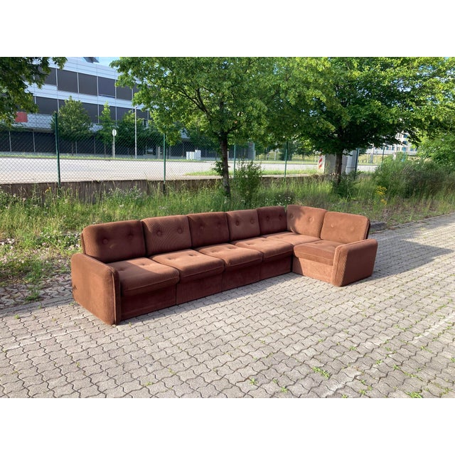 Mid-Century Modern Vintage Modular Sectional Sofa, 1970s, Set of 6 For Sale - Image 3 of 18