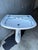 Porcelaine De Paris France Hand-Painted Pedestal Sherle Wagner Sink. The Lamballe pattern is an elegant French design...