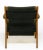 1950s Jens Risom Teak Wood Arm Chair in Black Striped Chenille For Sale - Image 5 of 8